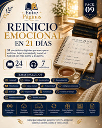 09.  Reinicio emocional en 21 días - 24 libros, 7 audios y una lectura o ejercicio diario durante 21 días.